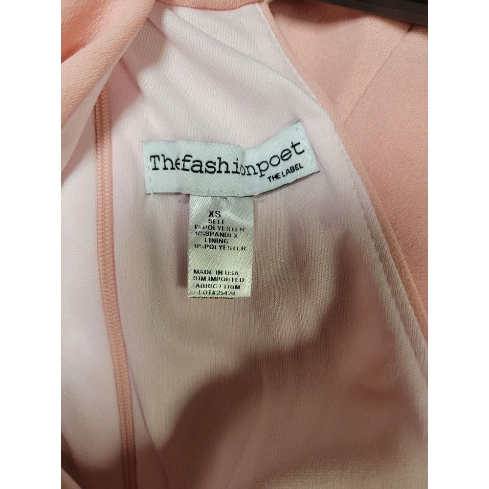 The Fashion Poet High-Neck Ruffle-Trim Dress, Pink, Size: XS - Picture 3 of 5